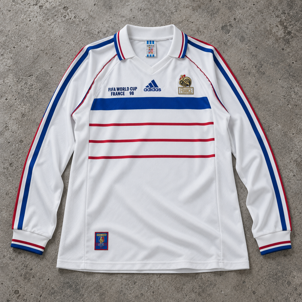 FRANCE 1998 AWAY LONGSLEEVE RETRO JERSEY