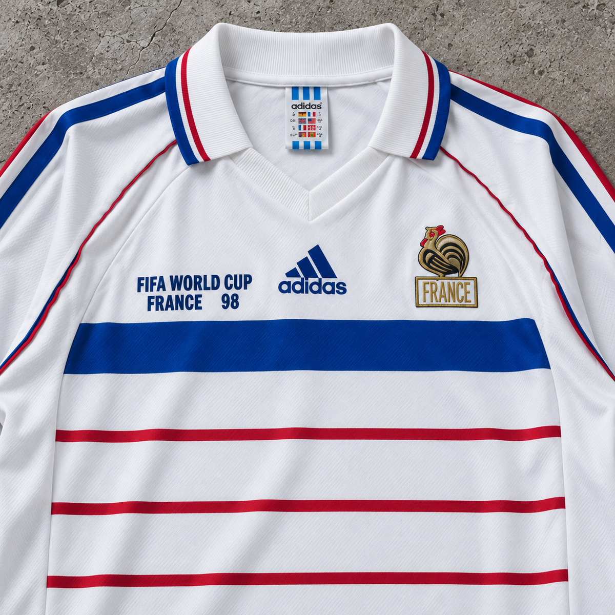 FRANCE 1998 AWAY LONGSLEEVE RETRO JERSEY