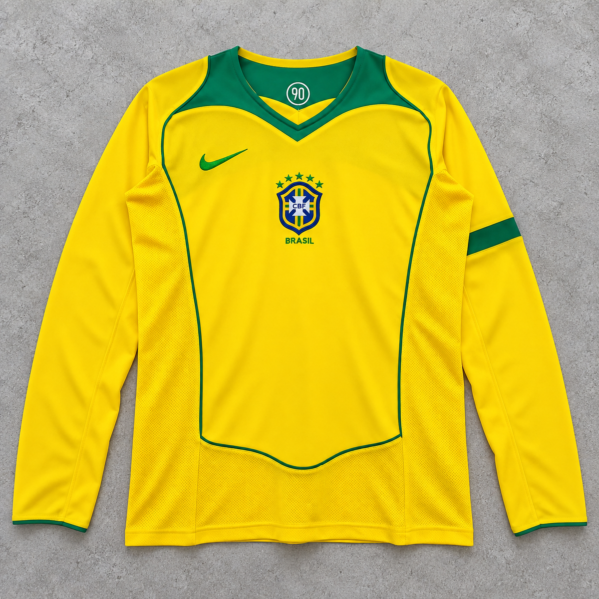 BRASIL 2004 HOME LONGSLEEVE RETRO JERSEY