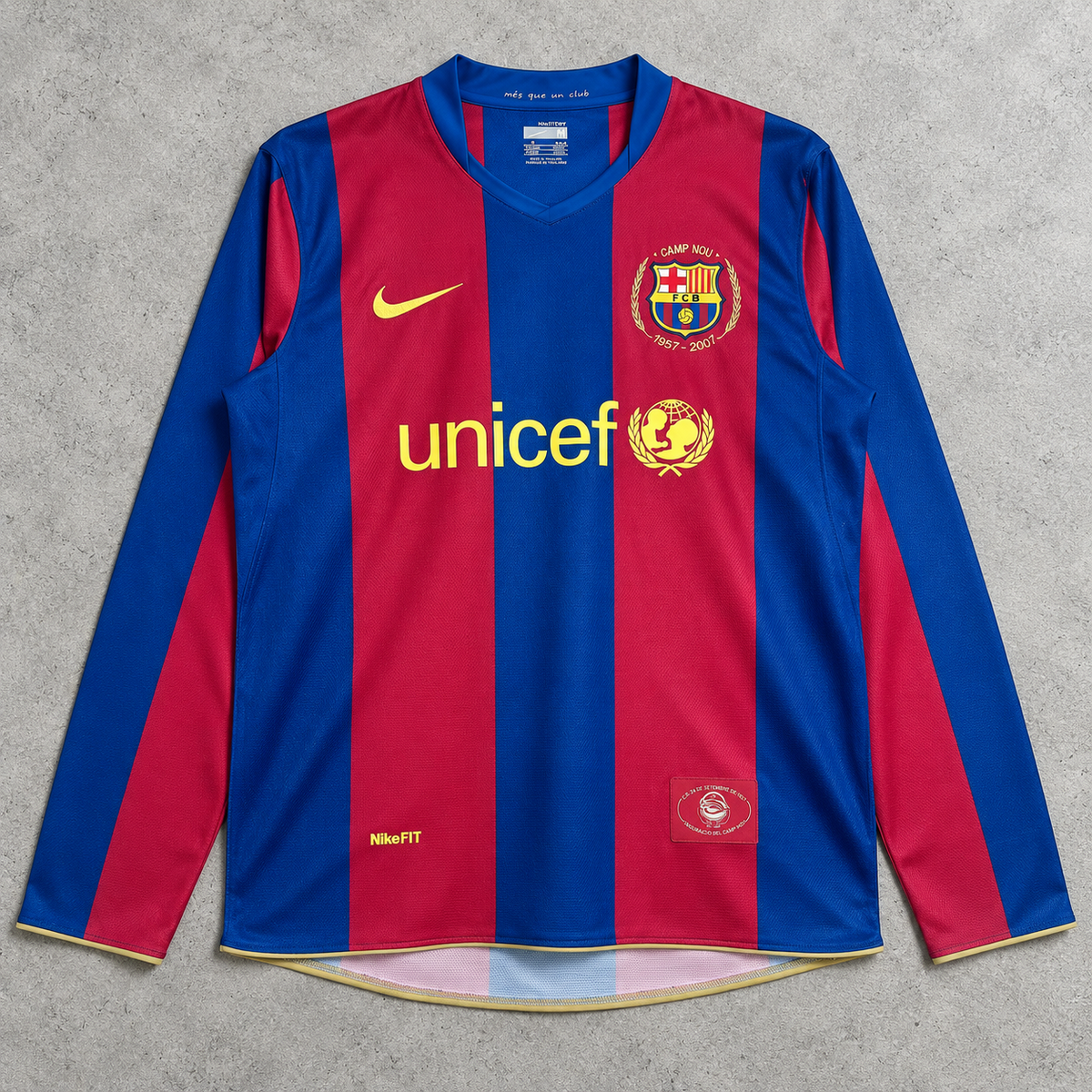 FC BARCELONA 2007/08 HOME LONGSLEEVE RETRO JERSEY
