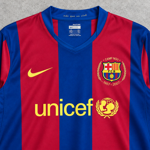 FC BARCELONA 2007/08 HOME LONGSLEEVE RETRO JERSEY