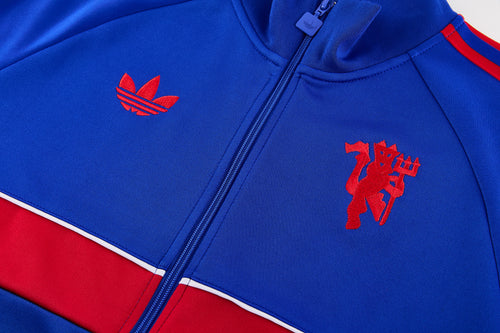MANCHESTER UNITED BLUE FOOTBALL ZIPPER