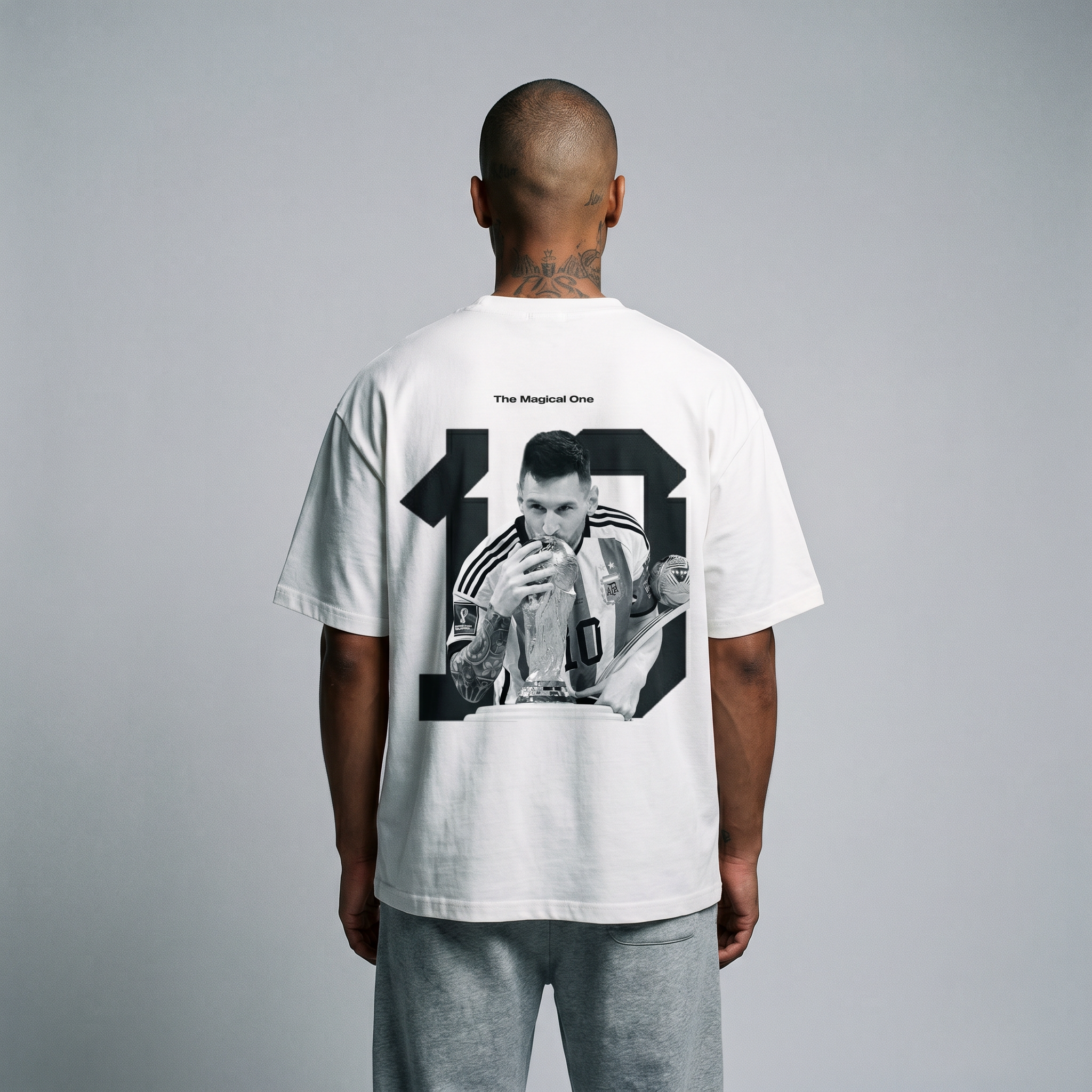 MESSI V4 T-SHIRT MIT RÜCKENAUFDRUCK
