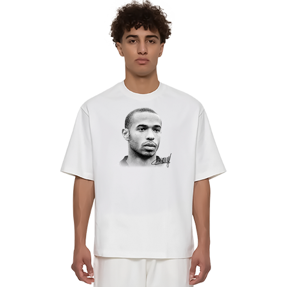 THIERRY HENRY T-SHIRT MIT GROSSEM GESICHT